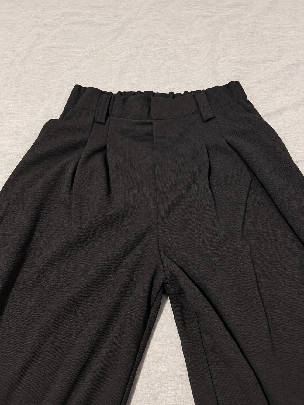 Halara Flex High Waisted Pocket Wide Leg Waffle Work Pants - Black - XS